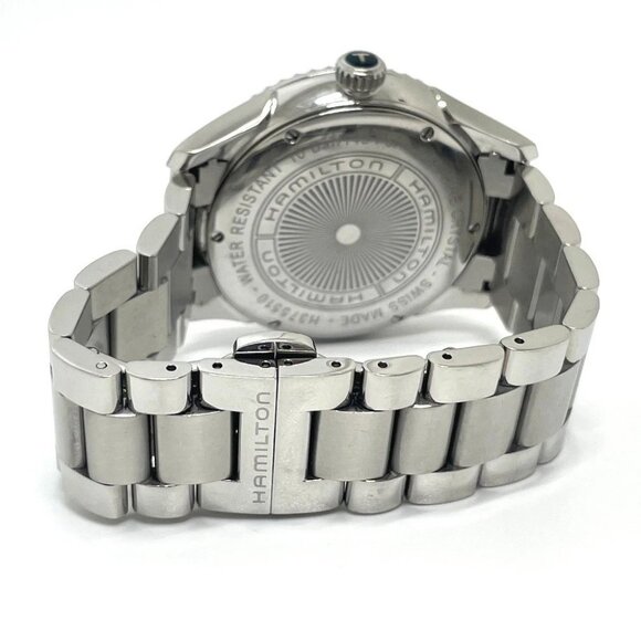HAMILTON H375510 Jazz master Quartz Day-Date Wristwatch SS Silver